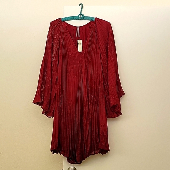 Pleated Anthropologie Dress - Picture 3 of 8